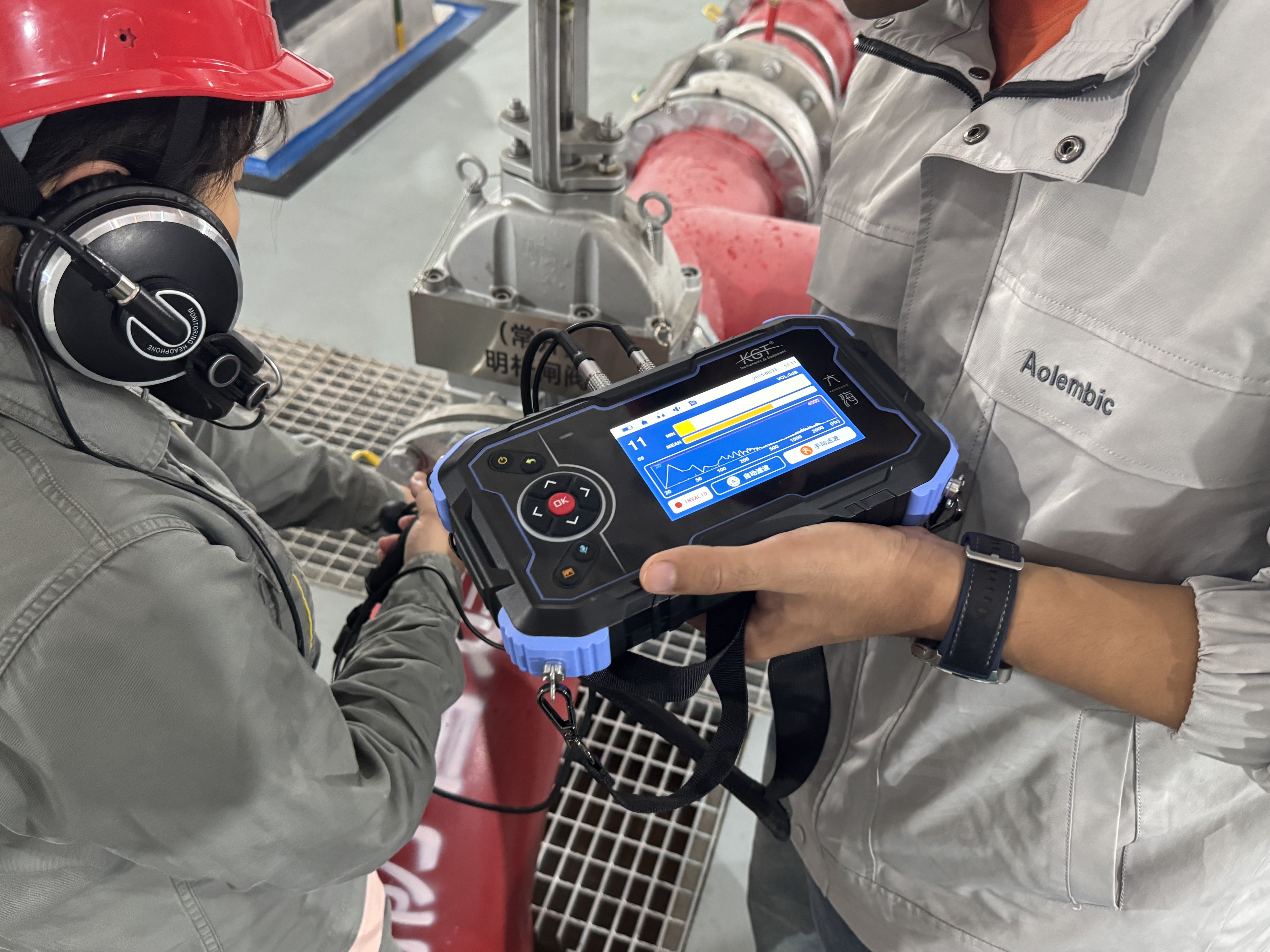 聽漏儀測試現(xiàn)場